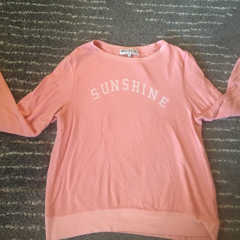 Peach "sunshine" wildfox baggy jumper e